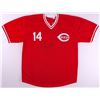 Image 1 : Pete Rose Signed Reds Jersey Inscribed "Hit King" & "4256" (PSA COA)