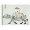 Image 3 : Chinese WC Framed Cow Boy by Li Keran 1907-1989