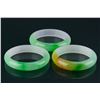 Image 1 : Chinese Green Hardstone Bangles (3pcs)