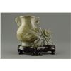 Image 1 : Exquisite Chinese Agate Carved Vase w Wood Stand