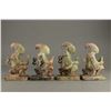 Image 1 : Set of 4 Chinese Celadon Jade Carved Man Figures