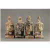 Image 3 : Set of 4 Chinese Celadon Jade Carved Man Figures
