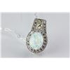 Image 1 : Silver Created Opal & Crystal Pendant CRV $550