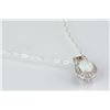 Image 2 : Silver Created Opal & Crystal Pendant CRV $550