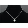 Image 4 : Silver Created Opal & Crystal Pendant CRV $550