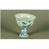 Image 1 : Chinese Porcelain Doucai Stem Cup Ming Mk
