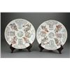 Image 1 : Pair Enameled Warrior Ceramic Plates Daoguang Mark
