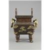 Image 3 : Chinese Gilt Bronze Square Censer Qianlong Mark