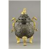 Image 1 : Gilt Bronze Censer w Ruyi Handles Marked Zhengde