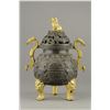 Image 2 : Gilt Bronze Censer w Ruyi Handles Marked Zhengde