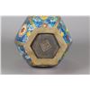 Image 3 : Chinese Bronze Cloisonne Hexagon Vase Qianlong Mk
