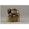 Image 1 : Chinese Horn Carved Seal Surmounted Tortoise