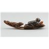 Image 1 : Fine Chinese Horn Carved Figure of Boy & Beast