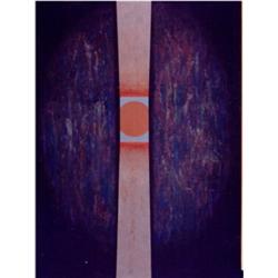 Clinton Adams (b. 1918) American, CORONA, oil painting on canvas, 76 x 54", signed and dated on...