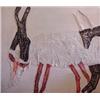 Image 1 : Rimon Ajami (20th Century) Israeli, ANIMALS, 1992, acrylic painting leather on canvas, 42 x 42"...