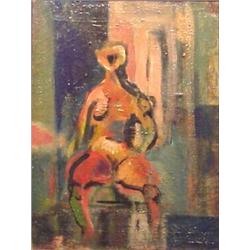 American School (20th Century), NUDE WOMAN, oil painting on canvas, 16 x 12", framed. Starting...