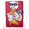 Image 1 : Karel Appel (b. 1921) Dutch, GUITARIST, 1975, color lithograph with mylar (usual creases) colla...