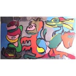 Karel Appel (b. 1921) Dutch, LAUGHING FROG AND ALL HIS FRIENDS, 1975, color lithograph with myl...