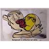 Image 1 : Karel Appel (b. 1921) Dutch, YELLOW KISS RED ROSE, 1975, color lithograph with mylar (usual cre...