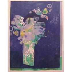 Roger Bezombes (b. 1913) French, YELLOW ROSE, color lithograph, signed in pencil, from the numb...