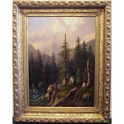 E. Boehm (19th Century) European, THE HUNTER, oil painting on canvas, 39 x 29", signed lower ri...