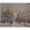 Image 1 : Antoine Boulet (20th Century) French, PARIS IN WINTER, color lithograph, signed in pencil, from...