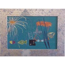 Robin Bush (b. 1948) American, WUIMIRI, oil painting on canvas, 20 x 30", signed on the verso,...
