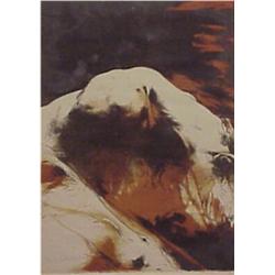 Luis Caballero (1943-1995) Columbian, RECLINING TORSO, color lithograph, signed in pencil, from...