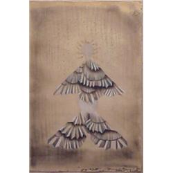 Linda Cares (b. 1951) American, BLUE SANDROSE, color pencil on paper, 29 1/2 x 20", signed lowe...