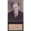 Image 1 : Celebrity Memorabilia, BING CROSBY, black & white photograph, 9 x 7", and a personal check with...