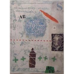 James Coignard (b. 1925) French, L OBSERVATEUR 8 ET OTAGE, 1978, carborumdum grauvere with stri...