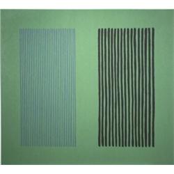 Gene Davis (1920-1985) American, GREEN GIANT, 1979, color screenprint, signed in pencil, from t...