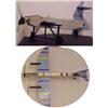 Image 1 : Decorative: Airplane Model, AIRPLANE, a painted wood model, 27 x 28 x 7". Starting Bid $20...