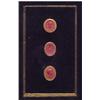Image 1 : Decorative: Medallion Antiquities, Three carved Carnelian medallions with metal casing (possibl...
