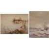 Image 1 : Francois D'zarny (20th Century) French, LANDSCAPES, two color lithographs, each signed in penci...