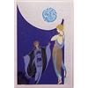 Image 1 : Erte (1892-1990) Russian, TWO WOMEN WITH DRAWN CURTAIN, embossed color screenprint, signed in p...