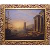 Image 1 : European School (19th Century School), VENETIAN HARBOR, oil painting on canvas, 27 x 34", ornat...