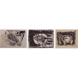 Jeff Gompertz (20th Century) American, HEAD 1, 1986, lithograph, signed in pencil, proof # 1/2,...