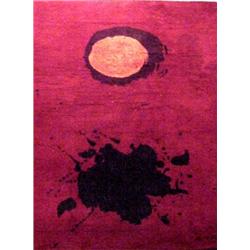 After a design by Adolph Gottlieb, UNTITLED, a fine woven area rug, 94 x 73 1/2". $600/900...