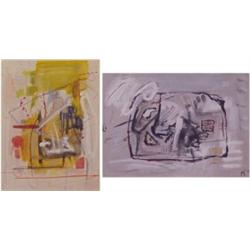 Ricardo Guaranieri (b. 1933) Italian, UNTITLED, 1961; UNTITLED, 1962, (two), each a gouache on...