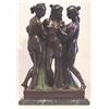 Image 1 : Richard Guido (1890-1973) French, THREE GRACES, polychrome patinated cast bronze sculpture, sig...