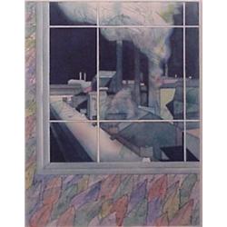Susan Hall (b. 1943) American, WINDOW TO THE WORLD, 1978, color etching, signed in pencil, from...