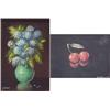 Image 1 : Hansen (20th Century) American, CHERRIES, oil painting on board, 6 1/4 x 8", signed lower right...