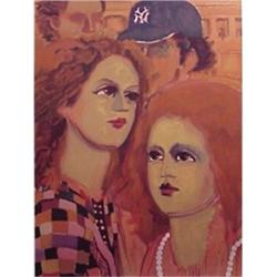 Lester Johnson (b. 1919) American, NEW YORK SCENE, 1980, color lithograph, signed in pencil, fr...