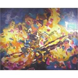 Antans Karpeles (b. 1939) Bulgarian, MEMORY, 1988, oil painting on canvas, 68 x 84", signed and...