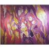 Image 1 : Antans Karpeles (b. 1939) Bulgarian, PULSATION, oil painting on canvas, 68 x 84", signed lower...