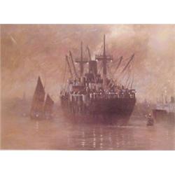 John Kelly (20th Century) American, NOCTURNAL, color print, signed in pencil, from the numbered...