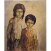 Image 1 : Lanier (20th Century), TWO CHILDREN, 1966, oil painting on canvas, 24 x 20", signed and dated l...