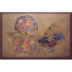 LeBaDang (1922) Vietnamese, UNTITLED, color screenprint, signed in pencil, from the numbered ed...