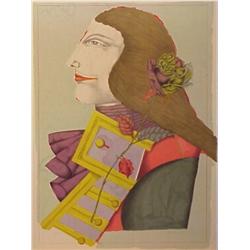 Richard Lindner (1901-1978) American, DER ROSENCAVALIER, color lithograph, signed in pencil, fr...